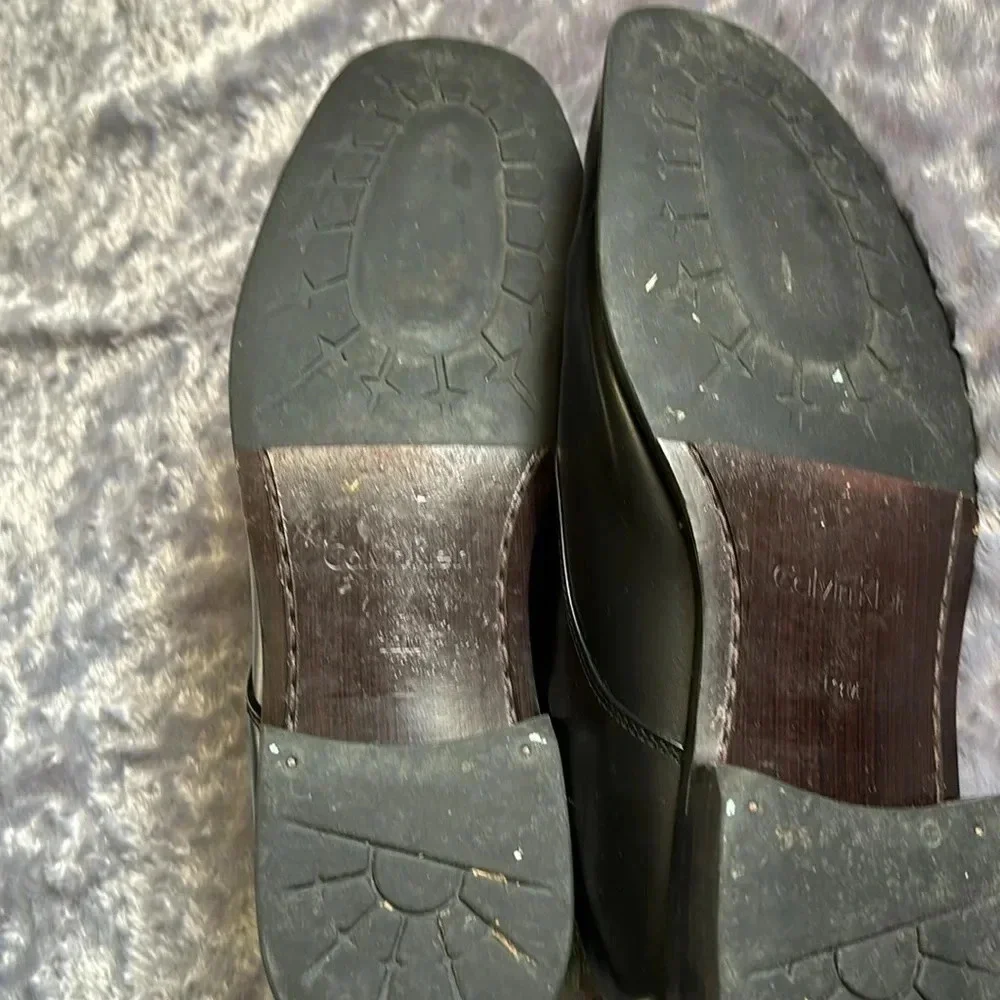 Calvin Klein Mens Horatio Black Leather Dress Oxfords 12M Worn once‎ for Wedding